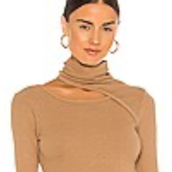 NWT Monrow Turtleneck Dress in Latte - Picture 5 of 12
